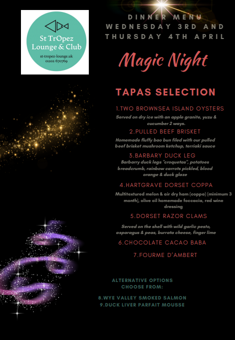 Magic Night & Tapas Au Club at St Tropez Lounge