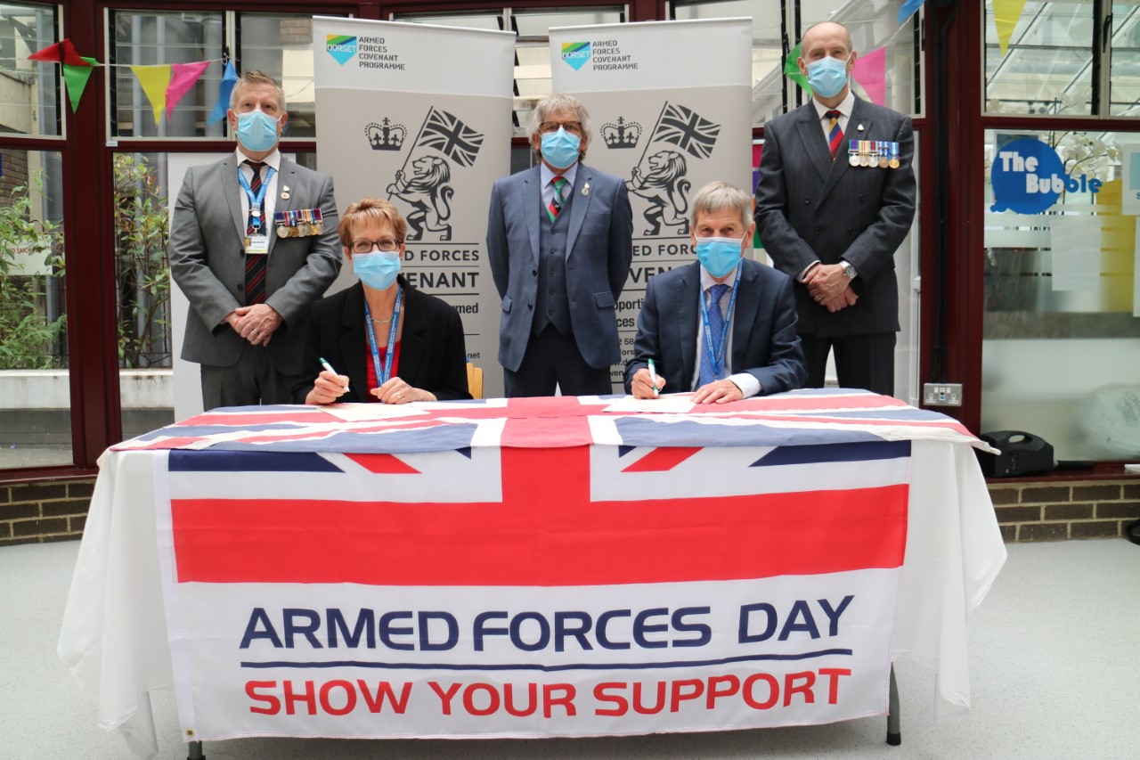 University Hospitals Dorset give thanks to the military by signing the Armed Forces Covenant