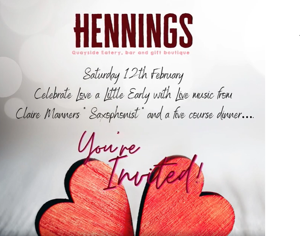 5 Course Valentine's Day Dinner at Hennings Quayside
