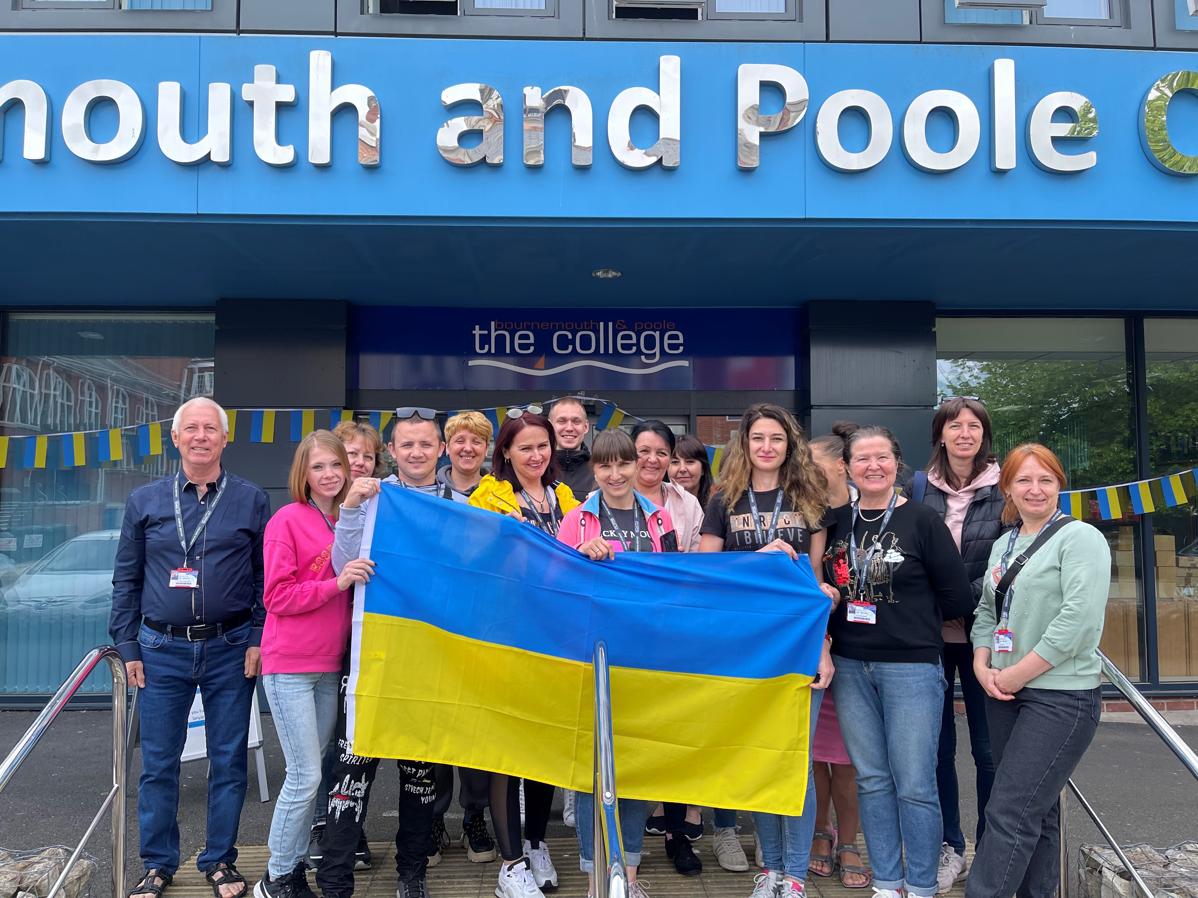 First Ukrainian refugees enrol at Bournemouth & Poole College after fleeing Russian invasion